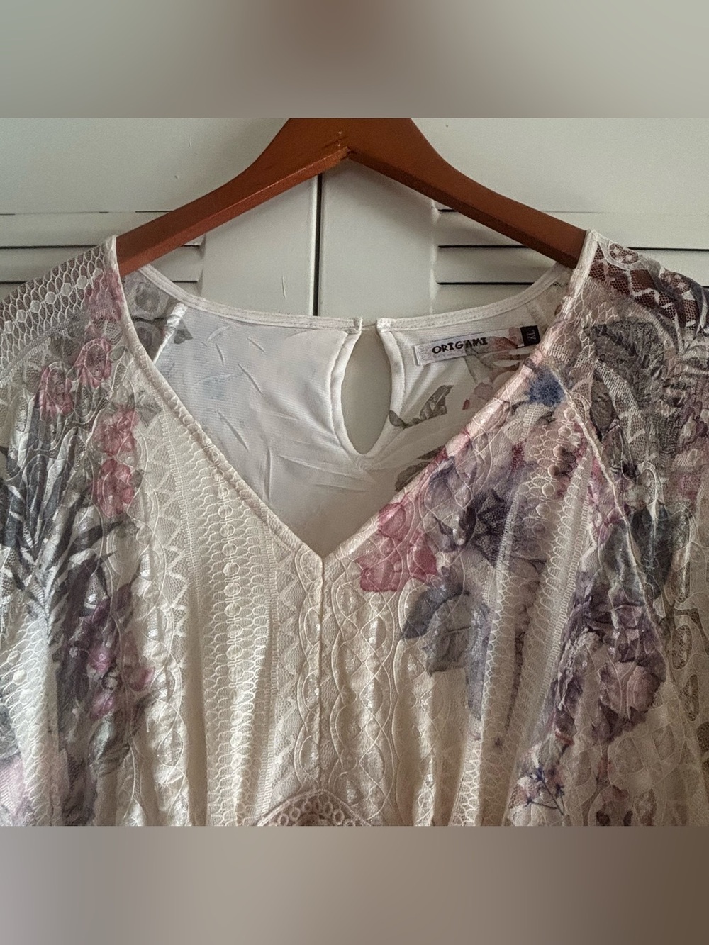 ORIGAMI all LACE lined BOHEMIAN WESTERN Maxi Dress Size XL gypsy shabby chic - Picture 14 of 16